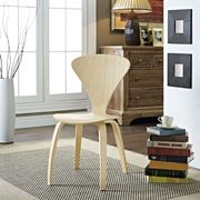 V-shaped back natural casual dining chair main photo