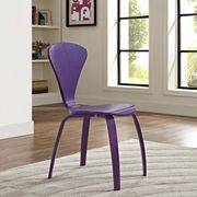 V-shaped back purple casual dining chair main photo