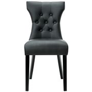 Silhouette (Black) Classical touch black dining chair w/ tufted back