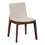 Mid-century modern dining chair white pvc-m2 main photo