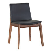 Mid-century modern dining chair black pvc-m2