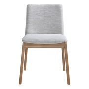 Mid-century modern oak dining chair light gray-m2 main photo