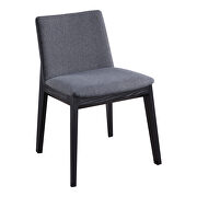 Deco (Charcoal) Mid-century modern ash dining chair charcoal-m2