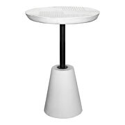 Contemporary outdoor accent table white main photo