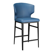 Delaney (Blue) Contemporary counter stool steel blue