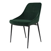 Sedona (Green) Contemporary dining chair green velvet-m2