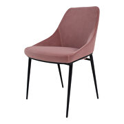 Sedona (Pink) Contemporary dining chair pink velvet-m2