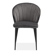 Retro dining chair dark gray