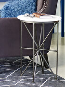 Contemporary marble accent table main photo