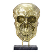 Contemporary skull statue gold main photo