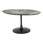 Contemporary oval marble dining table main photo