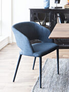 Retro dining chair navy blue
