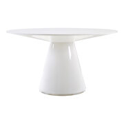Contemporary dining table 54in round white main photo
