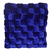 Contemporary velvet pillow royal blue main photo