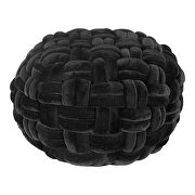 Pj (Black) Contemporary velvet pouf black