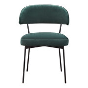 Dolce (Green) Contemporary dining chair green velvet-m2