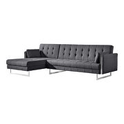 Modern sofa bed left dark gray main photo