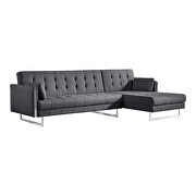 Modern sofa bed right dark gray main photo