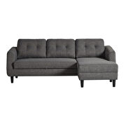 Contemporary sofa bed with chaise charcoal right main photo