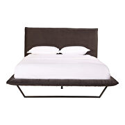 Contemporary queen bed slate