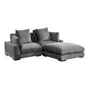 Contemporary lounge modular sectional charcoal