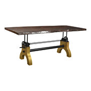 Industrial adjustable dining table main photo