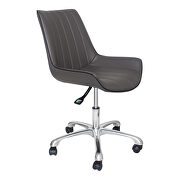 Contemporary swivel office chair gray main photo