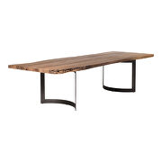 Industrial dining table large smoked
