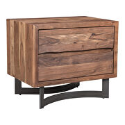 Industrial nightstand smoked