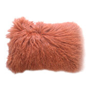 Contemporary fur pillow rect. orange main photo