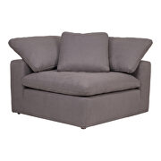 Scandinavian corner chair livesmart fabric light gray