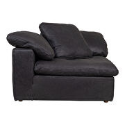 Scandinavian corner chair nubuck leather black