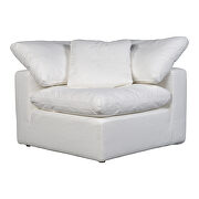 Scandinavian condo corner chair livesmart fabric cream main photo