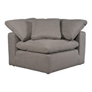 Scandinavian condo corner chair livesmart fabric light gray main photo