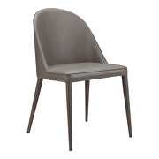 Burton (Gray) Contemporary pu dining chair gray -m2