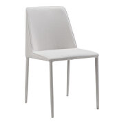 Nora (White) Modern fabric dining chair white-m2