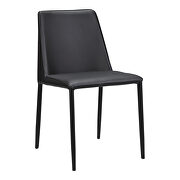Nora (Black) Modern pu dining chair black-m2
