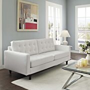 Bonded leather sofa in white