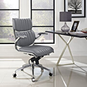Mid back office chair in gray main photo