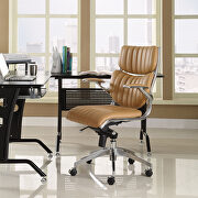 Mid back office chair in tan main photo