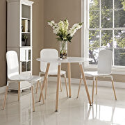 Track (White) Round dining table in white