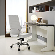 Highback office chair in white main photo