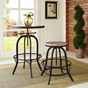 Collect (Brown) Wood top bar stool in brown