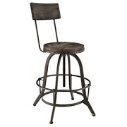 Wood bar stool in black