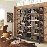 Wood bookshelf in brown main photo