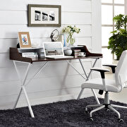 Bin (Cherry) Wood grain contemporary side office / work desk