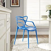 Dining armchair in blue