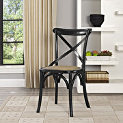 Dining side chair in black