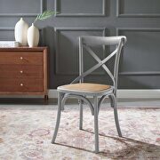 Dining side chair in light gray