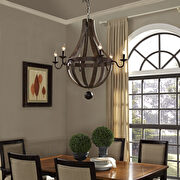 Solid hardwood medieval style chandelier main photo